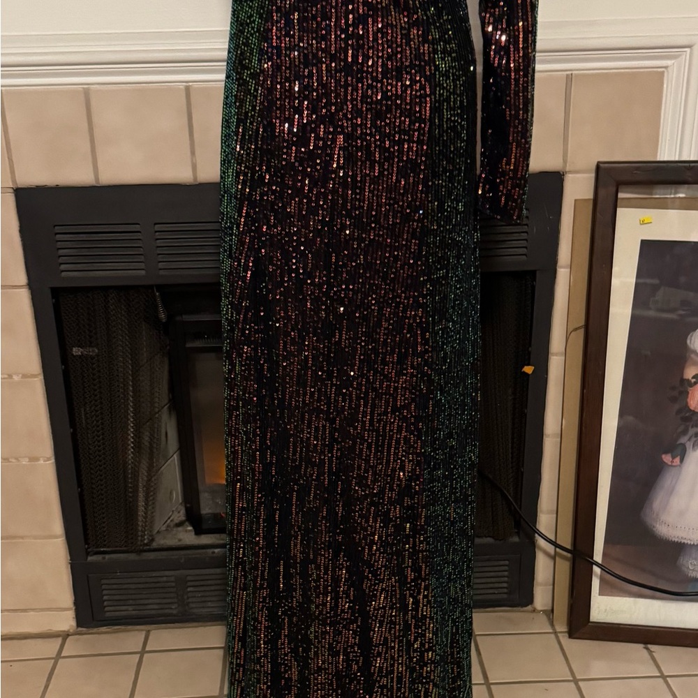 Deeavness Multi Colored Sequin Evening Dress - image 6